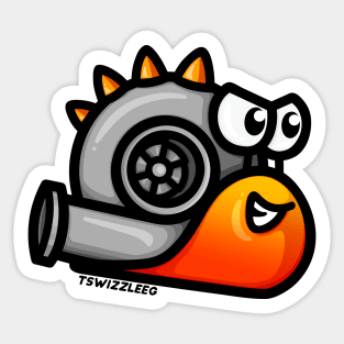 Turbo Snail - Turbosaurus Rex (Red & Orange) Sticker